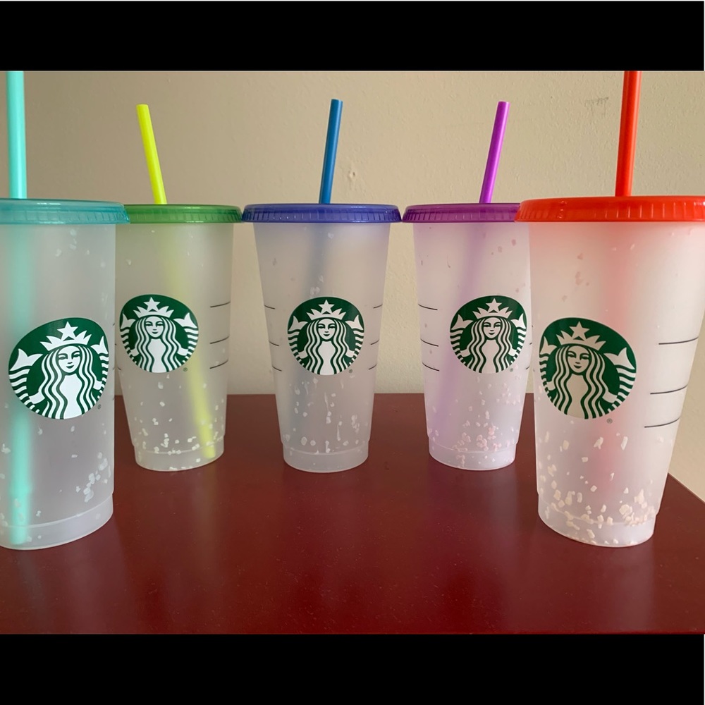 Color changing starbucks confetti cups